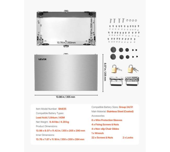 Automobilio akumuliatoriaus dėžė iš nerūdijančio plieno6