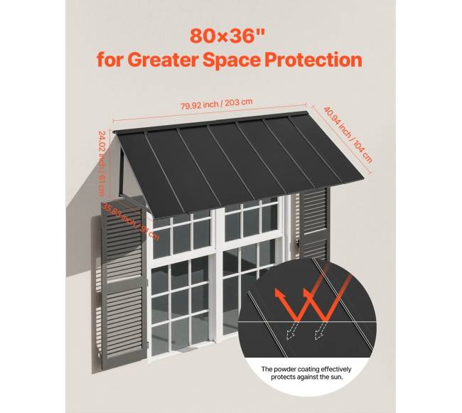 Langų stoginė 203x91 cm lauko terasai3