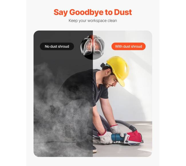 Kampinio šlifuoklio dulkių apsauga 4-5 coliams4