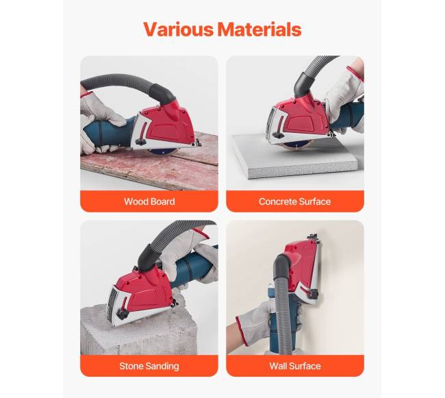 Kampinio šlifuoklio dulkių apsauga 4-5 coliams5