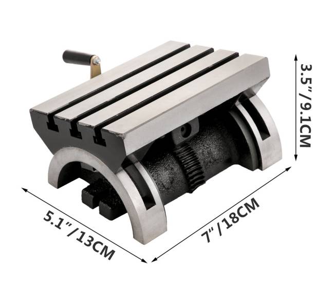 Pakreipiamas frezavimo stalas 18x13cm 0-407
