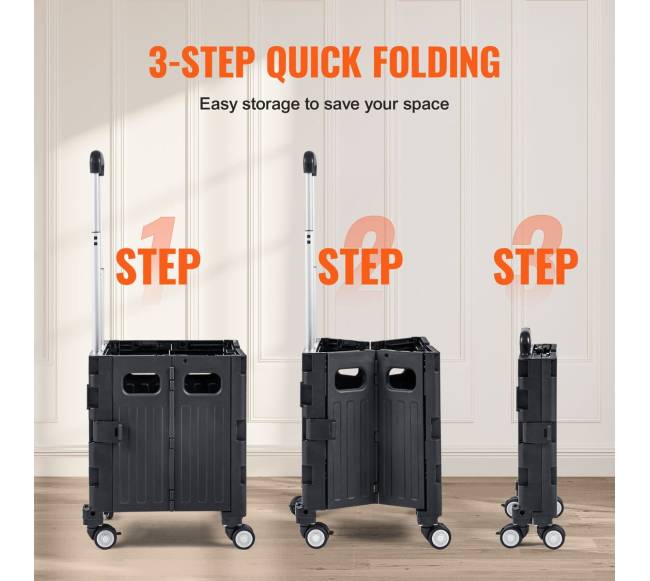 Sulankstomas vežimėlis su teleskopine rankena3