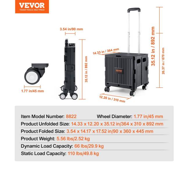 Sulankstomas vežimėlis su teleskopine rankena6