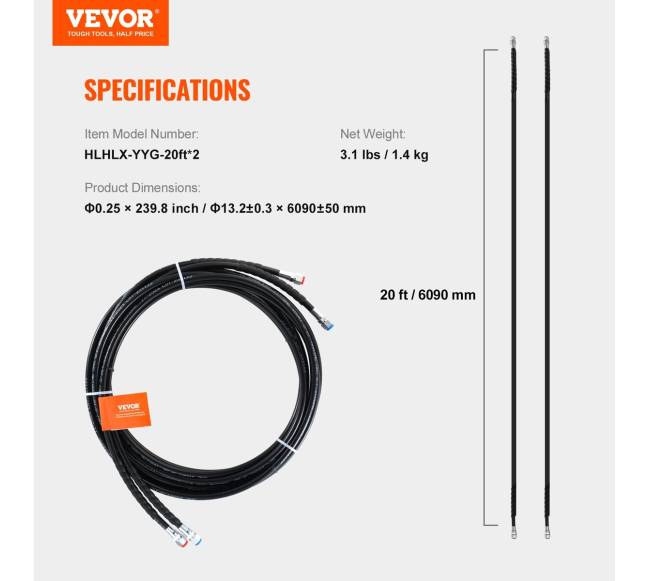 Vairo žarna laivams, 6 m, 2 vnt.6