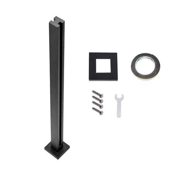 Stiklo turėklo laikiklis 105 cm, juodas8