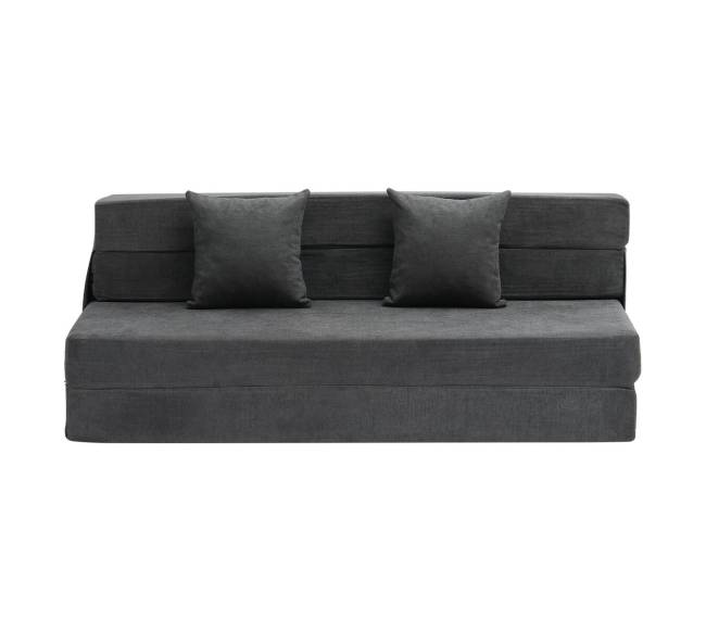 Sulankstoma sofa-lova 3-in-1 su pagalvėmis pilka8