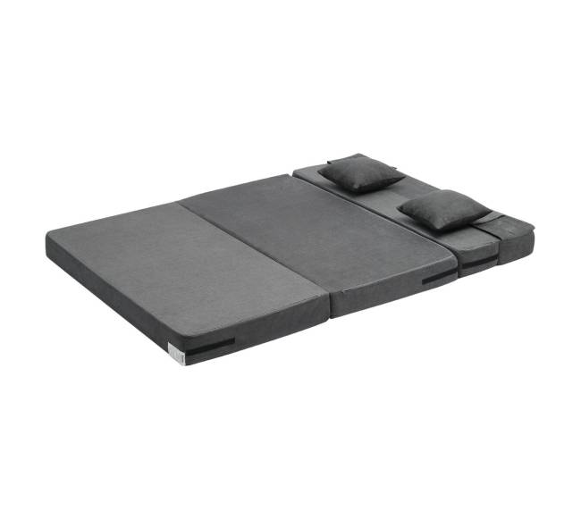 Sulankstoma sofa-lova 3-in-1 su pagalvėmis pilka9