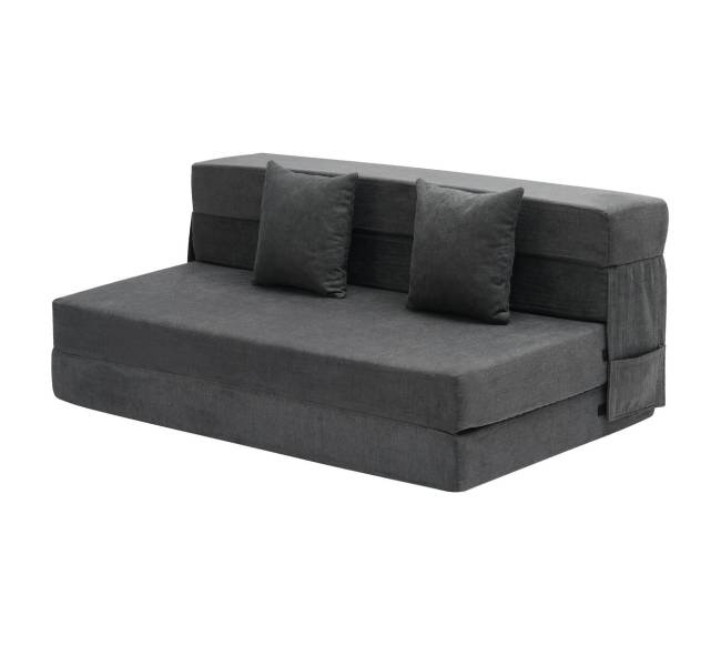 Sulankstoma sofa-lova 3-in-1 su pagalvėmis pilka10