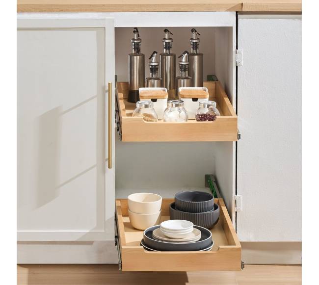 Ištraukiama spintos lentyna su švelniu uždarymu 35x53 cm7