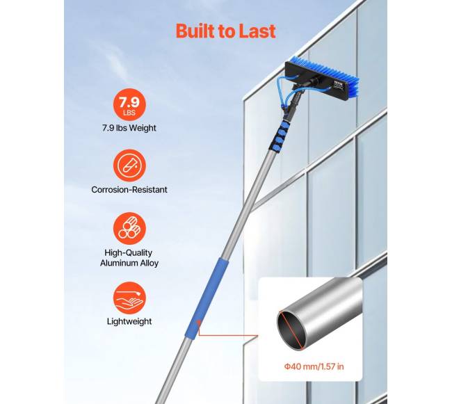 7.3 m teleskopinis saulės baterijų valymo stulpas4