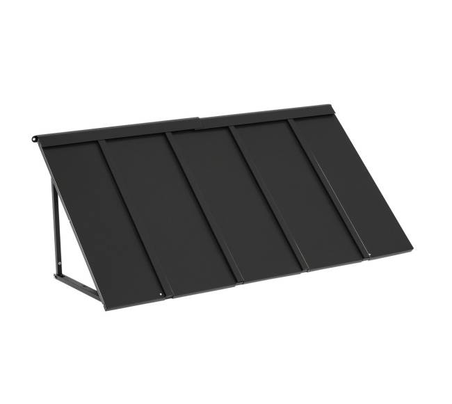 Plieninė lauko durų stogelis su langu0