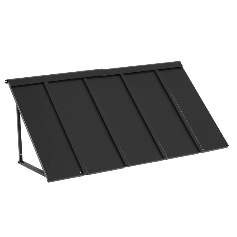 Plieninė lauko durų stogelis su langu0