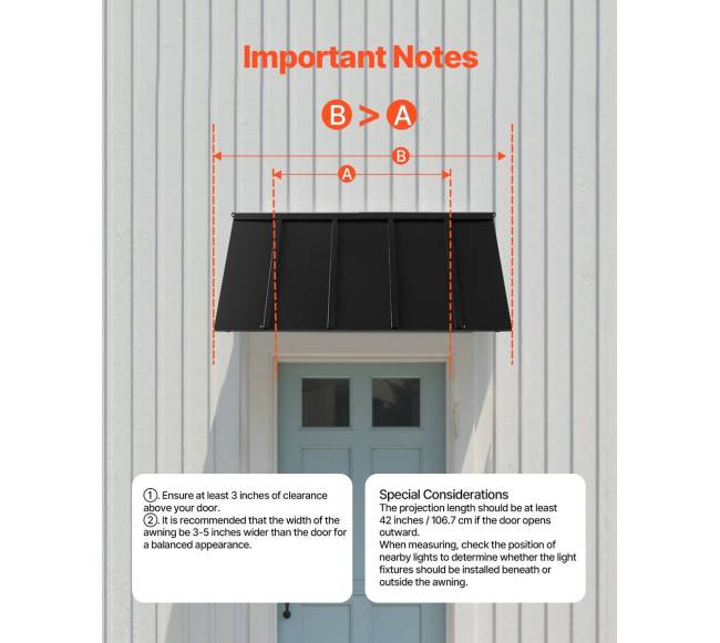 Plieninė lauko durų stogelis su langu5