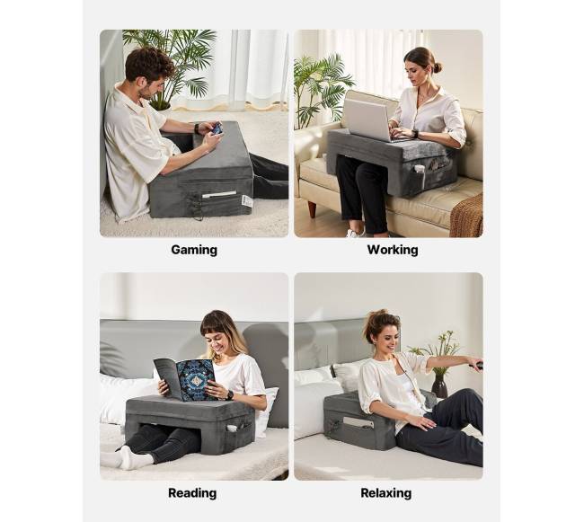 Skaitymo pagalvė su kišenėmis ir laikikliu5