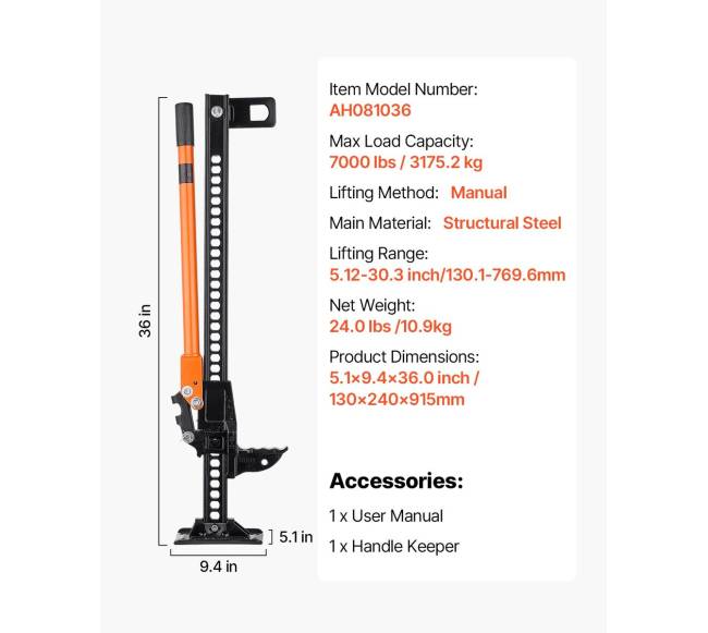 91.5 cm ūkinis keltuvas SUV traktoriams6