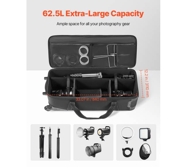 Studijos įrangos vežimėlio krepšys 91 x 30 x 35,5 cm1