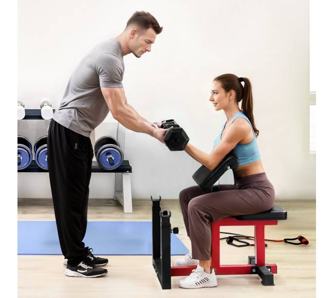 Reguliuojamas bicepso suolelis namų sportui7