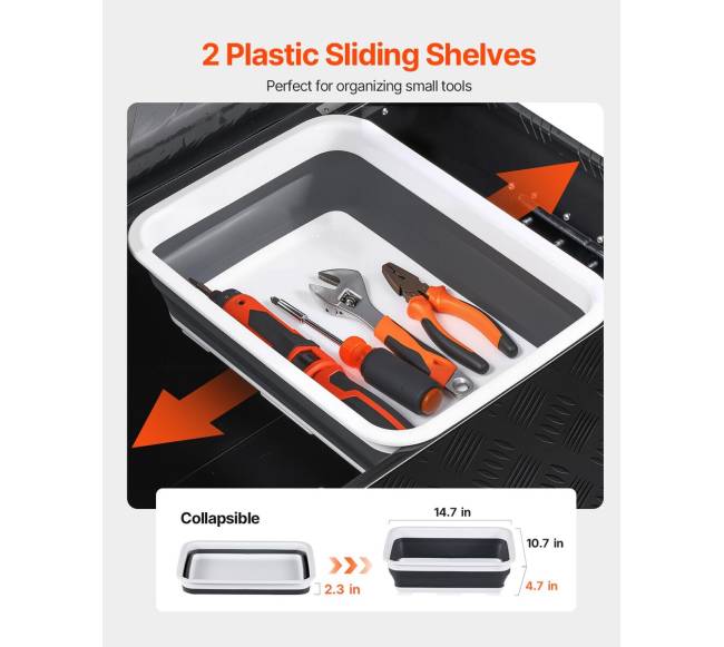 Juoda aliuminio įrankių dėžė pikapui2