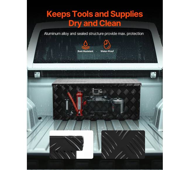 Juoda aliuminio įrankių dėžė pikapui3