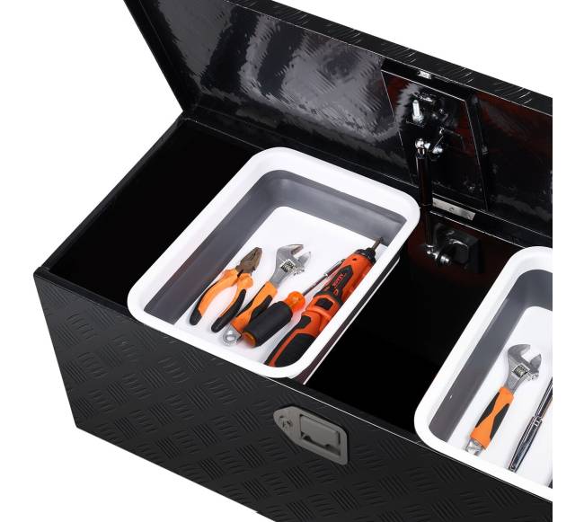 Juoda aliuminio įrankių dėžė pikapui10