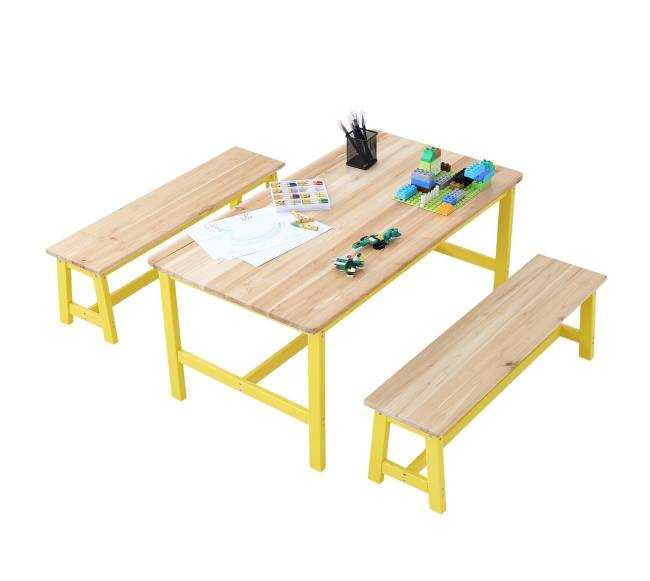 Vaikų stalas ir suoliukai kūrybai0