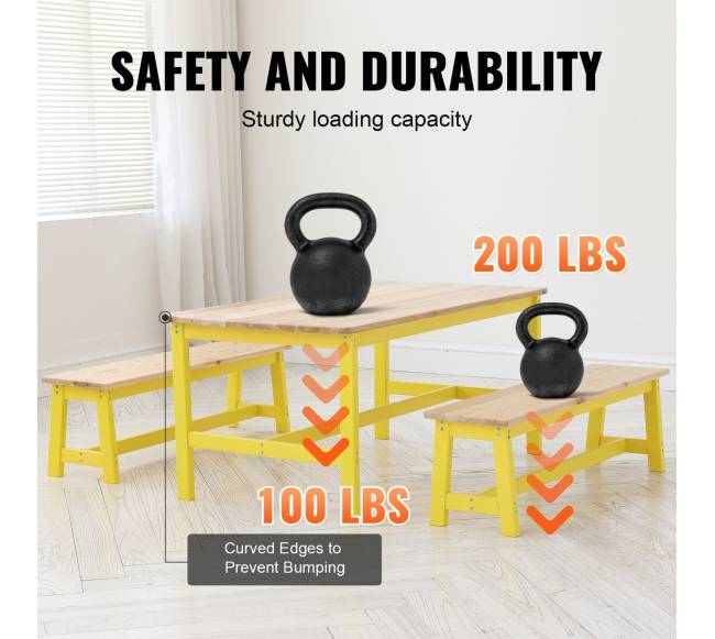 Vaikų stalas ir suoliukai kūrybai4