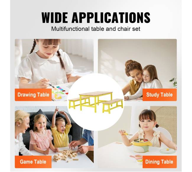 Vaikų stalas ir suoliukai kūrybai5