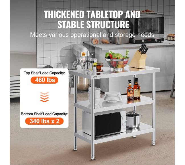 Nerūdijančio plieno virtuvinis stalas 45x91 cm2