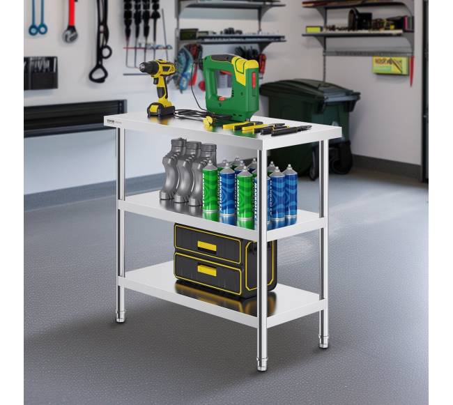 Nerūdijančio plieno virtuvinis stalas 45x91 cm7