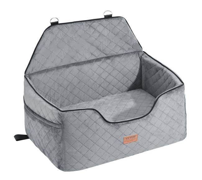 Šuns automobilinė kėdutė iki 25 kg pilka0