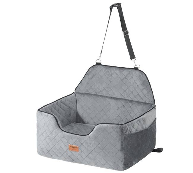 Šuns automobilinė kėdutė iki 25 kg pilka8