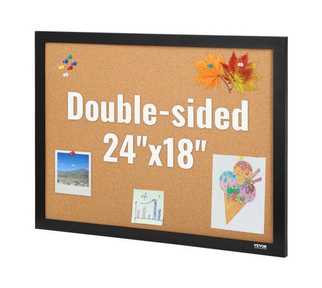 Dviejų pusių kamštinė lenta su MDF rėmeliu0