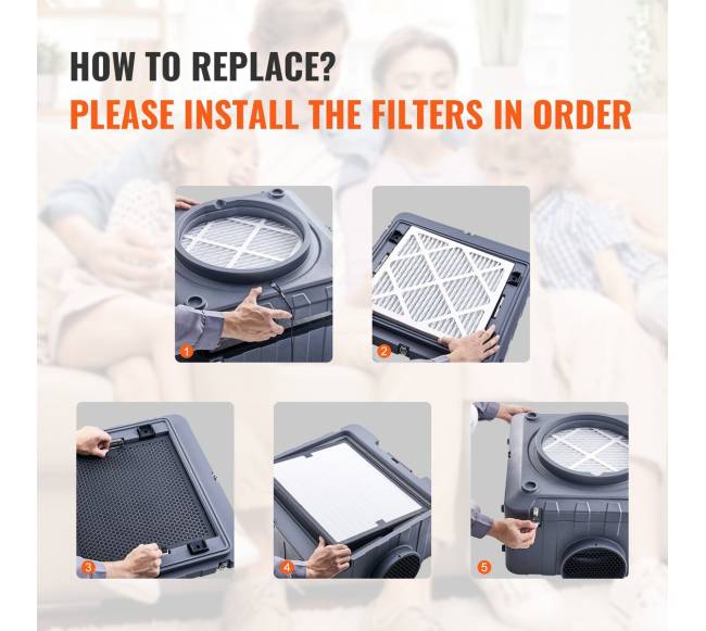 Apsauginiai prefiltrai, 5vnt., 40x40 cm4