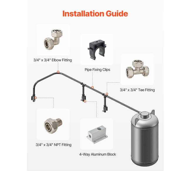 Oro kompresoriaus linijos komplektas 34 x 60,96 m, juodas3