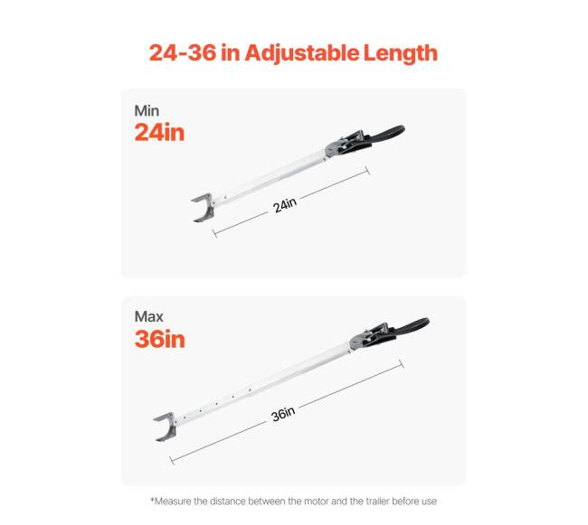 Reguliuojamas valties transomo laikiklis 61-91 cm4