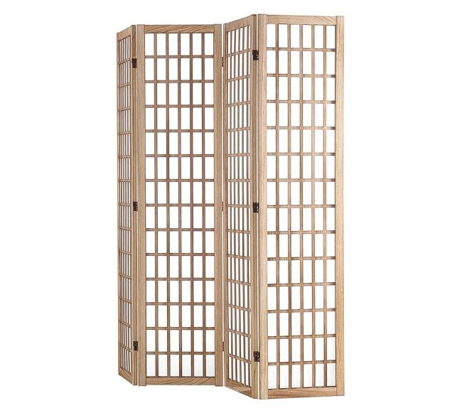 Japoniška kambario pertvara 4 dalių skiriamasis ekranas (natūralus)8