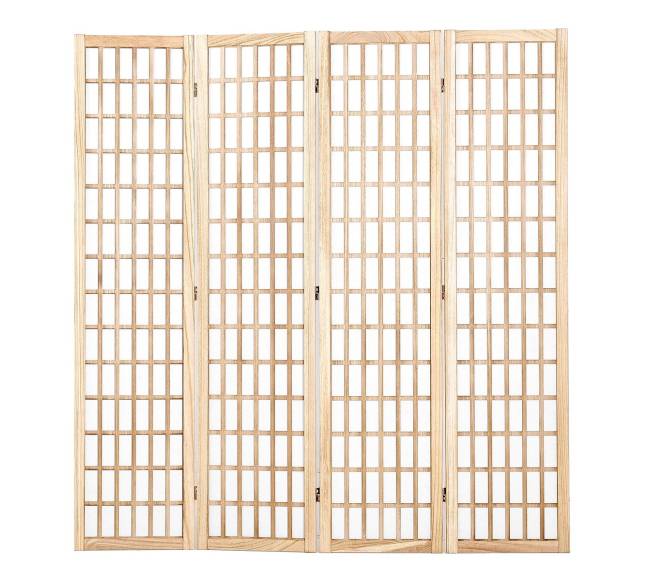 Japoniška kambario pertvara 4 dalių skiriamasis ekranas (natūralus)10