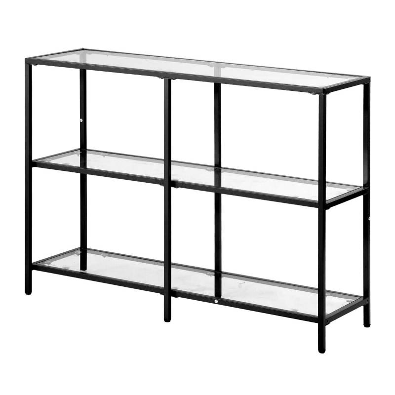 Trijų aukštų stiklinis konsolinis stalas0