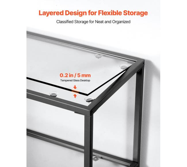 Trijų aukštų stiklinis konsolinis stalas3