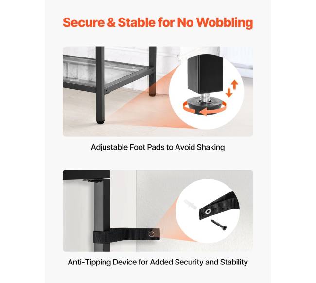 Trijų aukštų stiklinis konsolinis stalas5