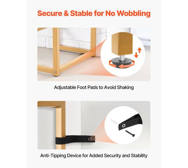 Dviejų aukštų stiklinis konsolinės stalas5