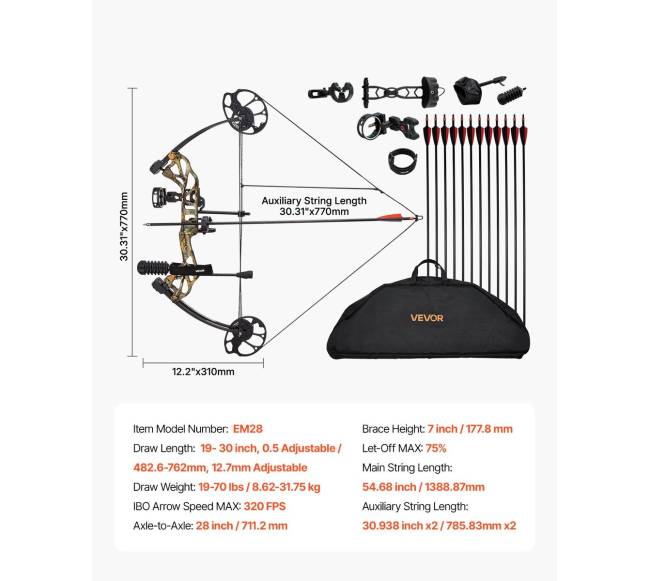 Sudedamasis lankas dešinės rankos strėlių rinkinys6