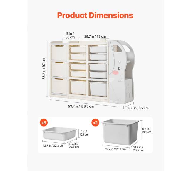 Vaikiška 4 dalių žaislų laikymo lentyna2