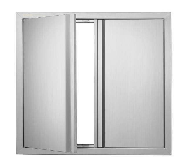 nerūdijančio plieno kepsninės durelės 660x610 mm0