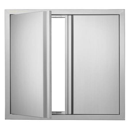 nerūdijančio plieno kepsninės durelės 660x610 mm0