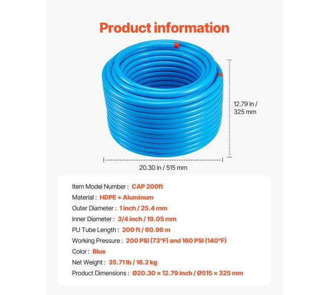 oro kompresoriaus linijos komplektas 34 x 60,96 m6