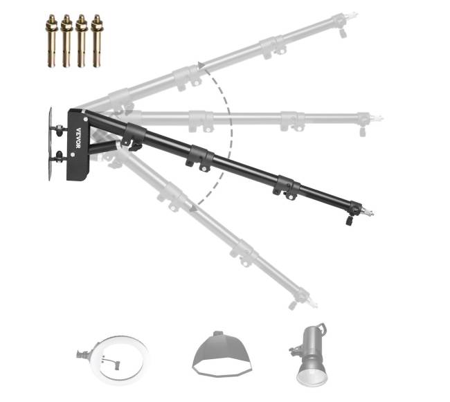 Sieninis trikampis šviesos stendas 100 cm0