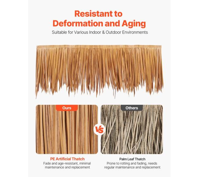 Dirbtinis šiaudinis stogas Tiki pašiūrėms2