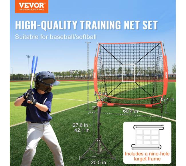 5x5 ft beisbolo praktikos tinklas1