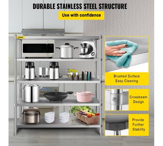 Penkių dalių plieninė lentyna3